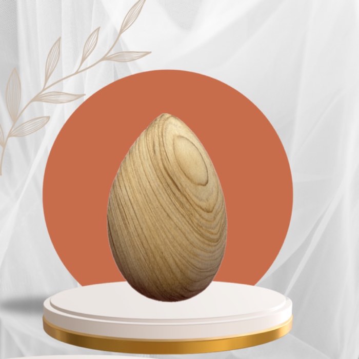 台灣檜木按摩棒,橢圓造型的檜木手作握持器具